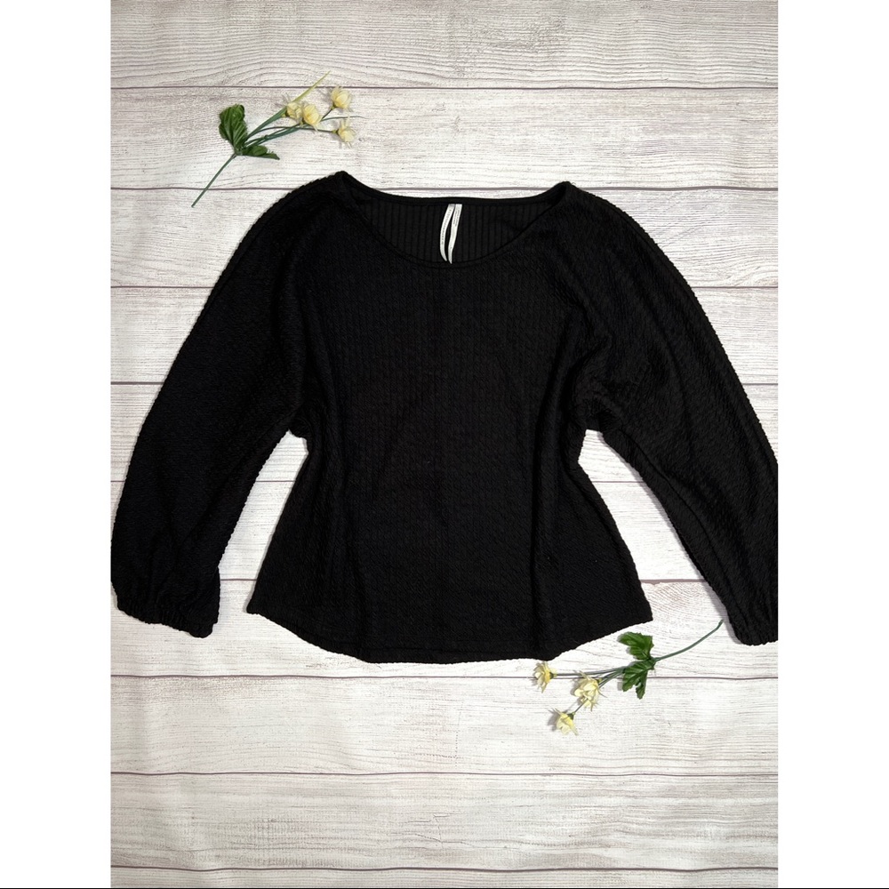 Anthropologie Arya Textured Puffed Sleeve Top - Picture 3 of 16